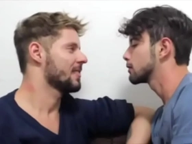 Hot kiss between two hot gays
